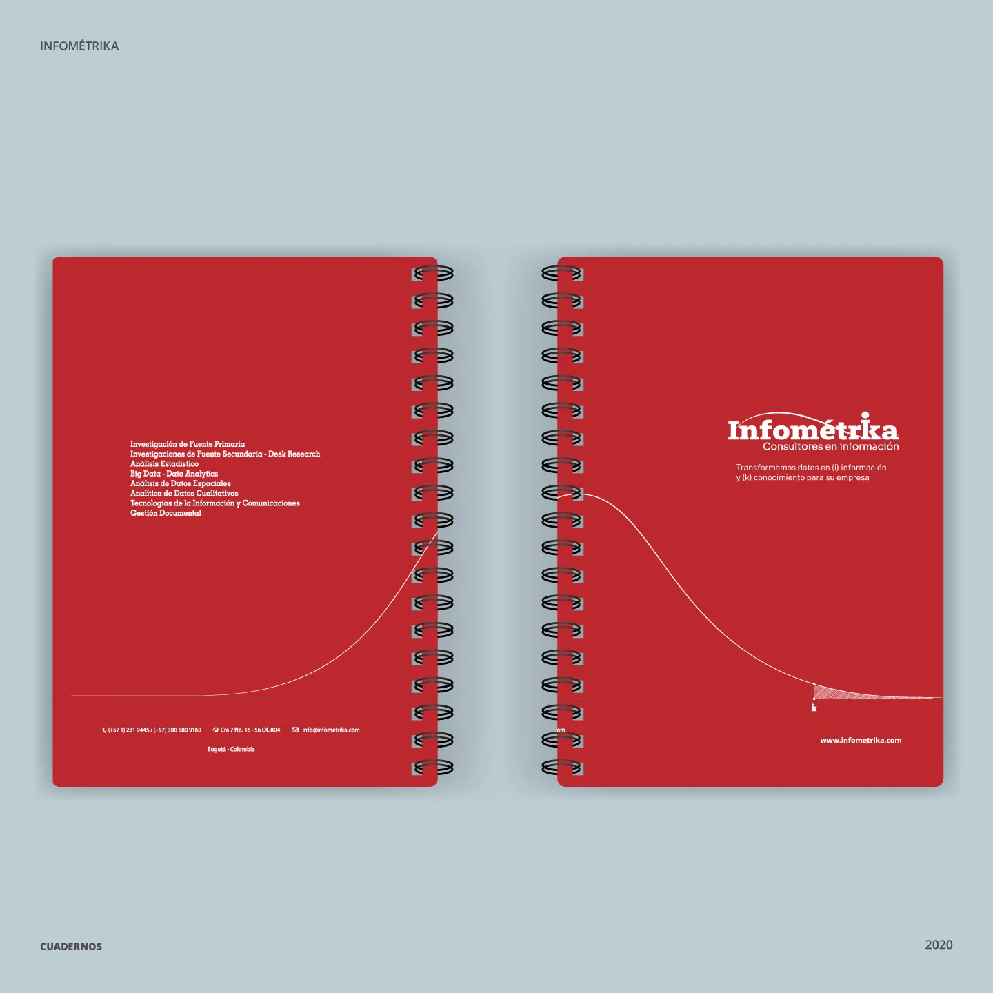 Agencia de comunicación digital - Infometrika - Diseñ ode cuaderno corporativo