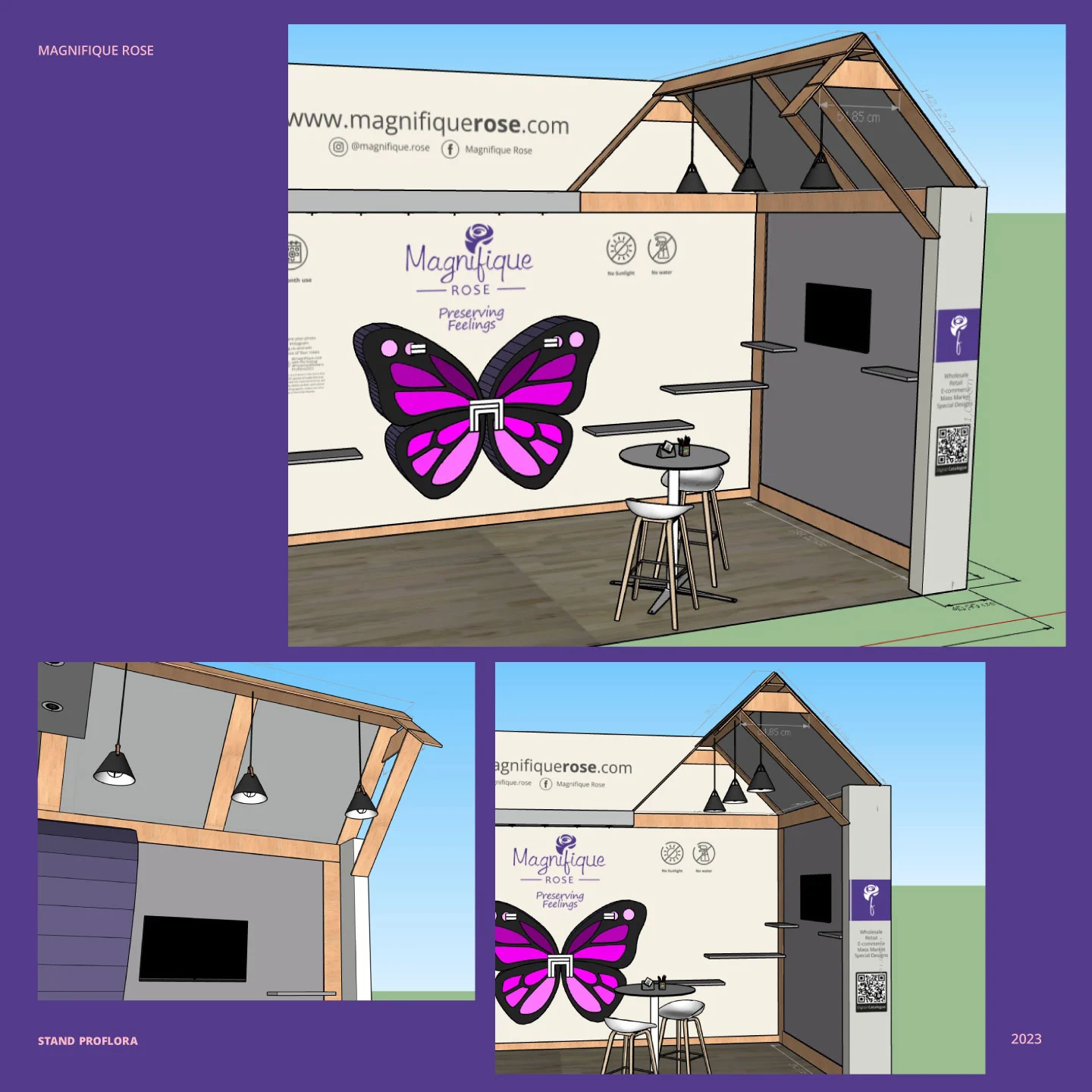 Agencia de comunicación digital - Magnifique Rose - Desarrollo de Stand para corferias Proflora