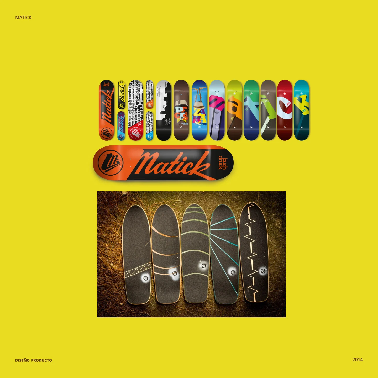Agencia de comunicación digital - Matick City Boardz - Desarrollo de diseños para las tablas de skateboard
