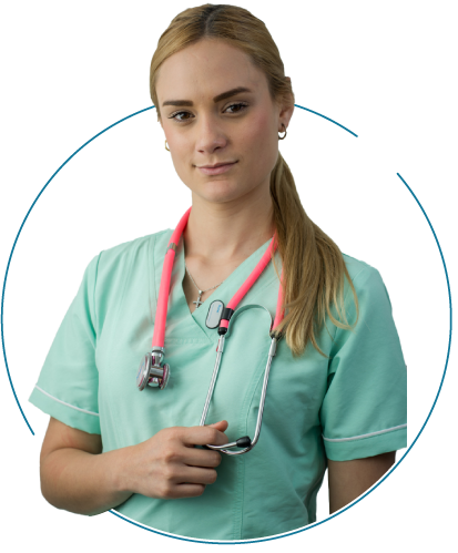 Health at Home Enfermera siluta circular