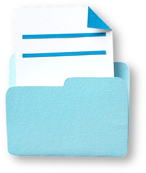 Carpeta de Documentos en Papel Color Azul