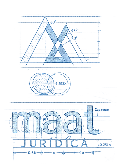 Boceto Logo Maat Juridica Vertical
